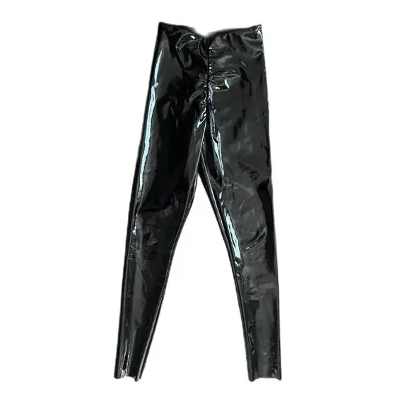 Commando Black Patent Leggings Pants Trousers Women's Size Small - Picture 2 of 9